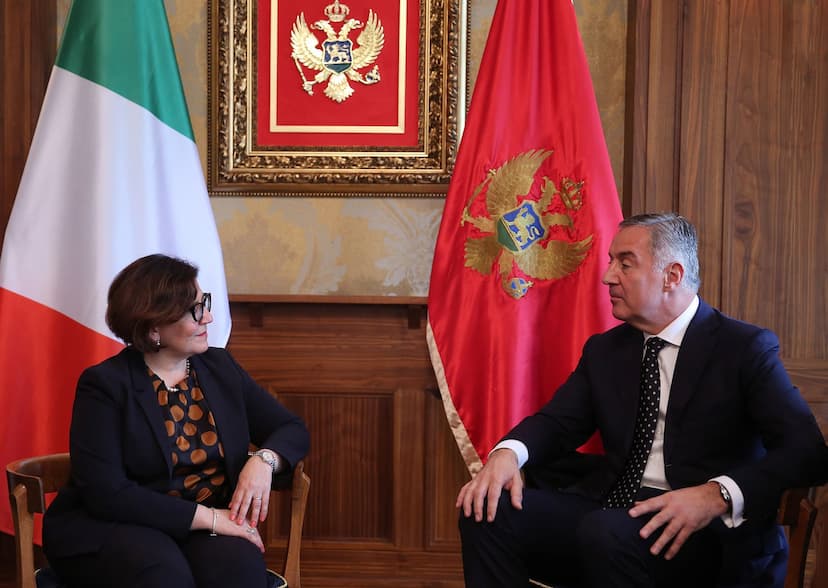 Predsjednik Đukanović primio ministarku odbrane Republike Italije Elizabetu Trentu