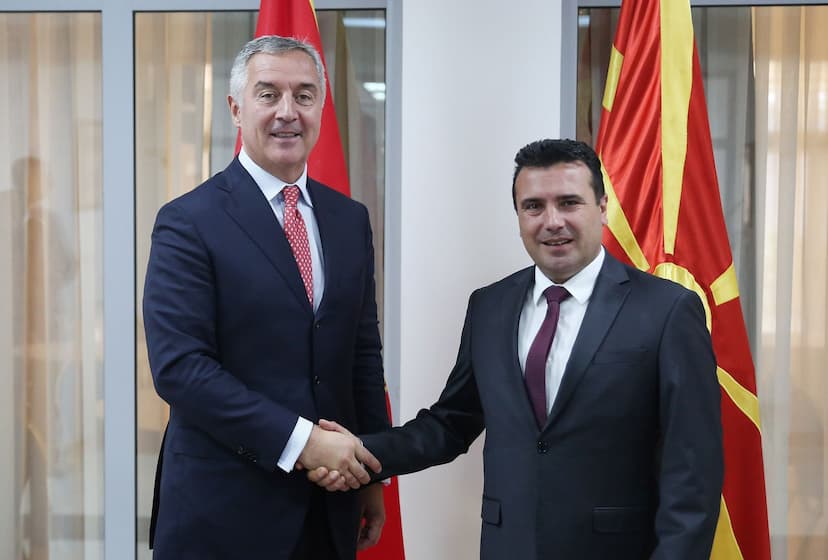 Predsjednik Đukanović imao radni ručak sa predsjednikom Vlade Sjeverne Makedonije Zoranom Zaevim 