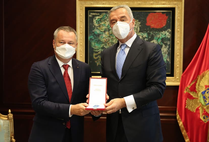 Predsjednik Đukanović primio u oproštajnu posjetu ambasadora Rumunije u Crnoj Gori Ferdinanda Nagija