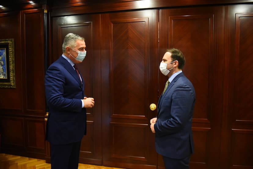 Predsjednik Đukanović primio ministra vanjskih poslova Republike Sjeverne Makedonije Bujara Osmanija