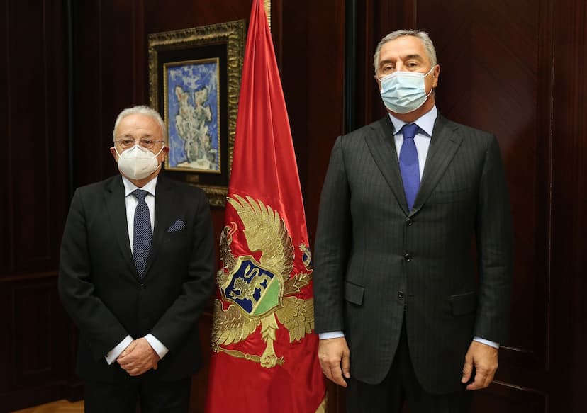 Predsjednik Đukanović primio ambasadora Sjeverne Makedonije u Crnoj Gori Mihajla Trpkoskog