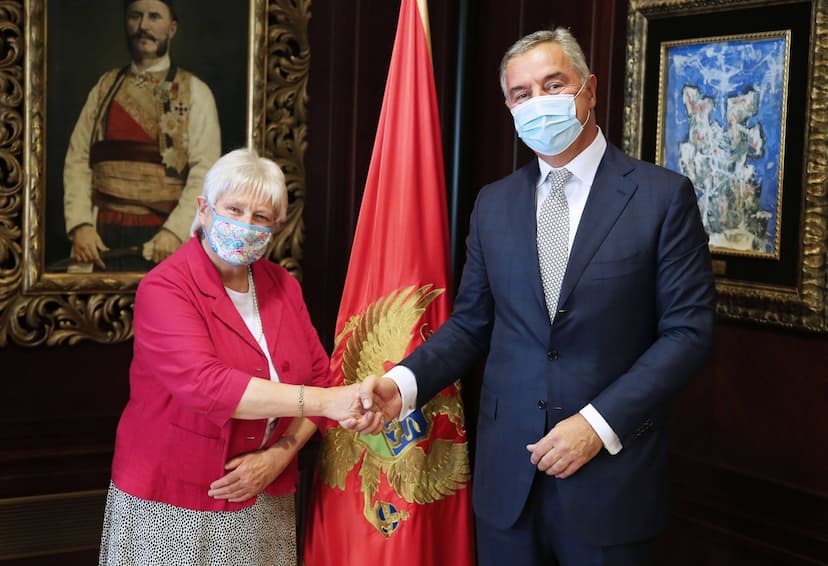 Predsjednik Đukanović primio državnu ministarku u Ministarstvu odbrane Ujedinjenog Kraljevstva baronesu Anabel Meknikol Goldi