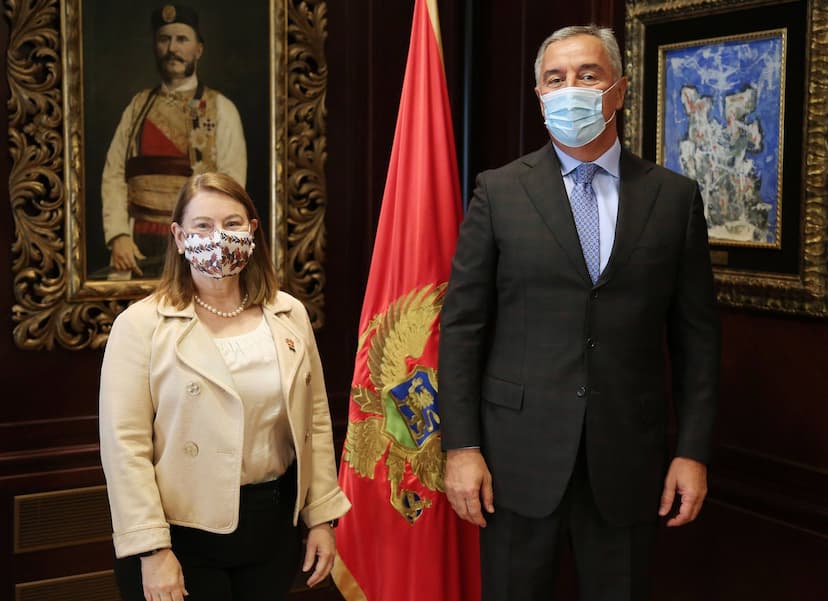Predsjednik Đukanović primio ambasadorku SAD u Crnoj Gori Džudi Rajzing Rajnke