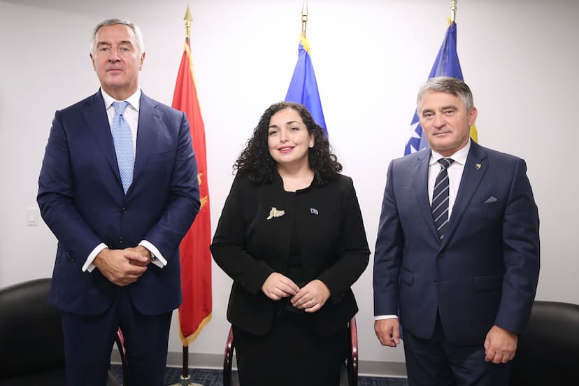 Predsjednik Đukanović sastao se sa predsjednicom Republike Kosovo Vjosom Osmani i sa Predsjedavajućim Predsjedništva Bosne i Hercegovine Željkom Komšićem