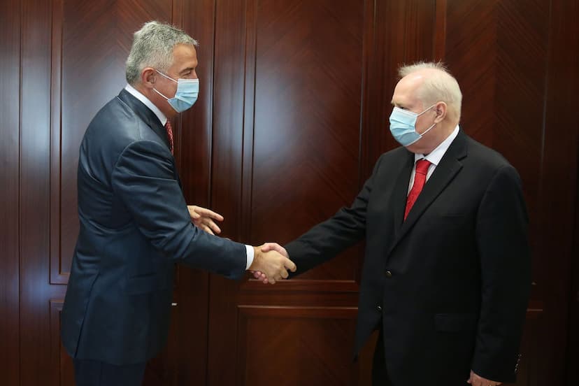 Predsjednik Crne Gore Milo Đukanović primio je regionalnog ambasadora Ujedinjenog Kraljevstva Davida Morana 