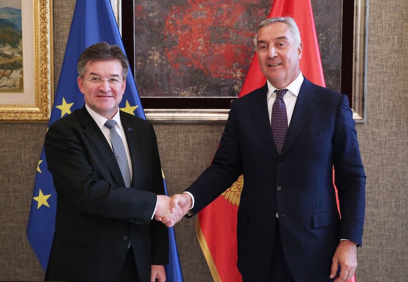 Predsjednik Đukanović na radnom ručku sa specijalnim predstavnikom EU za dijalog Beograda i Prištine i druga pitanja u regionu ZB Miroslavom Lajčakom
