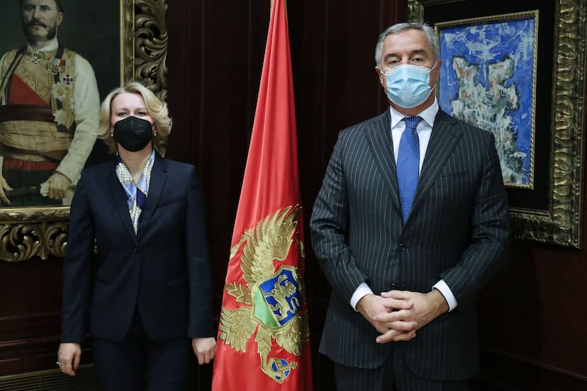 Predsjednik Đukanović primio Božidarku Krunić, novoimenovanu šeficu stalne Misije Crne Gore pri Savjetu Evrope u Strazburu