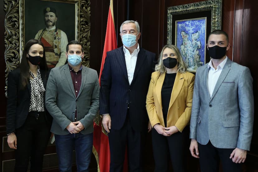 Predsjednik Đukanović primio predstavnike Mreže za mlade Crne Gore