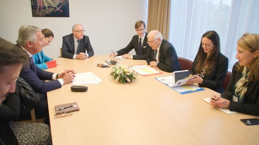 Predsjednik Đukanović sastao se danas u Briselu sa visokim predstavnikom EU za zajedničku spoljnu politiku i bezbjednost Žozepom Boreljom