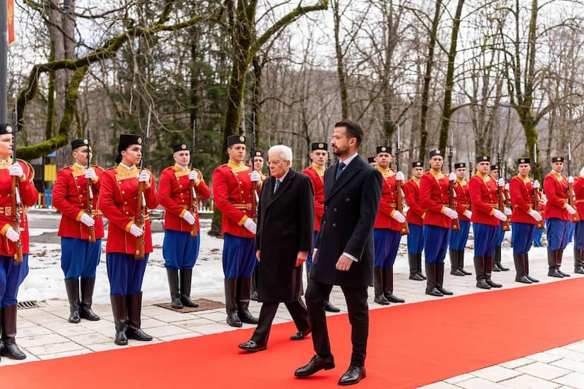 Predsjednik Republike Italije Serđo Matarela boravi u zvaničnoj posjeti Crnoj Gori, na poziv predsjednika države Jakova Milatovića