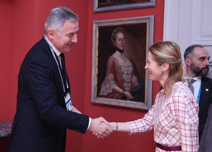 Predsjednik Đukanović sastao se na početku Minhenske bezbjednosne konferencije sa predsjednicom Vlade Estonije Kajom Kalas