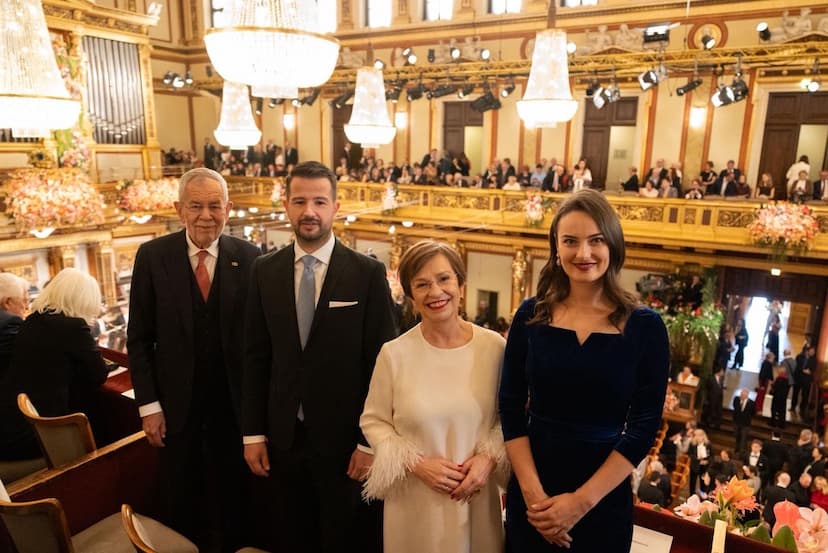Predsjednik Jakov Milatović sa suprugom Milenom na Novogodišnjem koncertu Bečke filharmonije