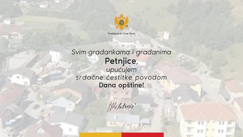 Predsjednik Milatović čestitao Dan opštine Petnjica