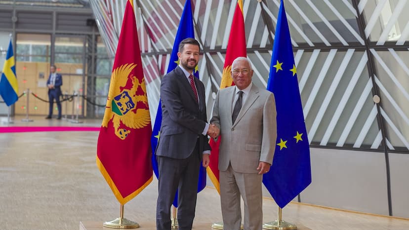Predsjednik Milatović sa predsjednikom Evropskog savjeta Antoniom Koštom Crna Gora domaćin istorijskog Samita EU- Zapadni Balkan 1. Juna 2026.