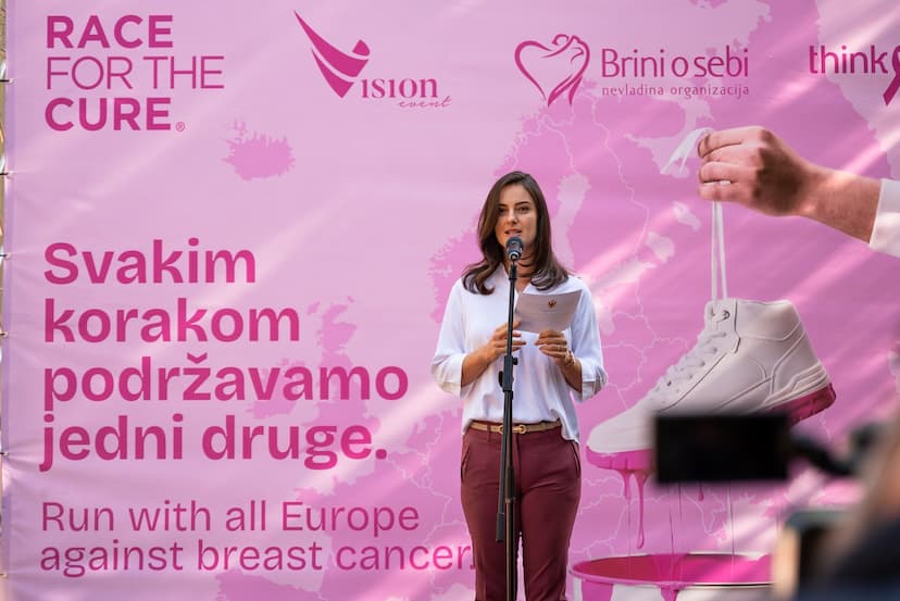 Supruga predsjednika Milena Milatović na trci „Race for the Cure“: Zajedno za zdravlje žena