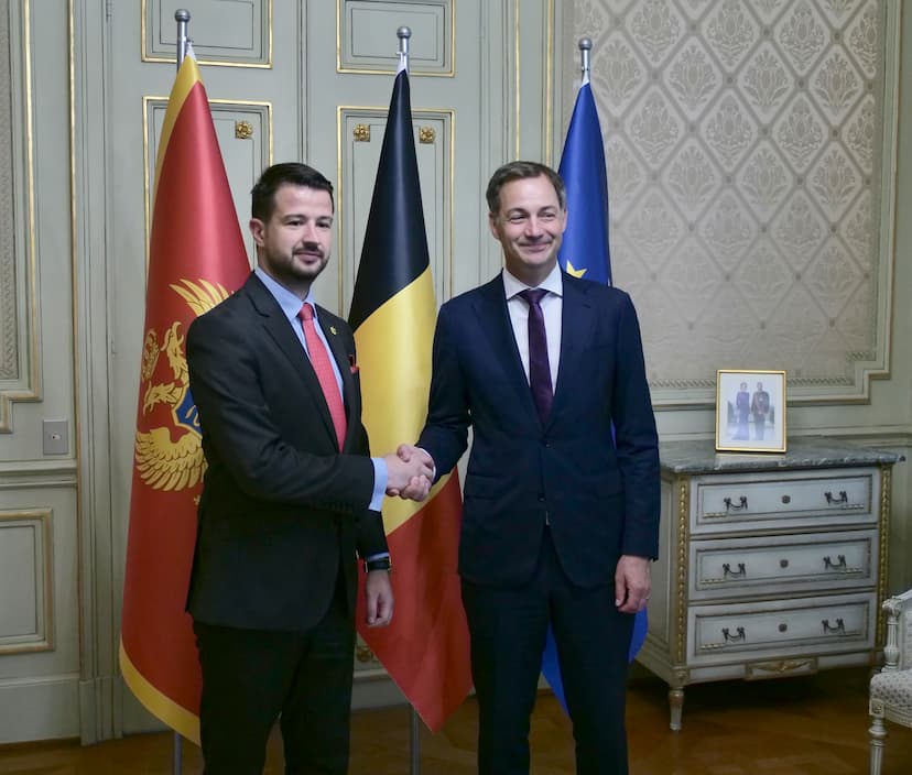 Predsjednik Crne Gore Jakov Milatović sastao se u Briselu sa predsjednikom Vlade Kraljevine Belgije Aleksandrom de Kroom