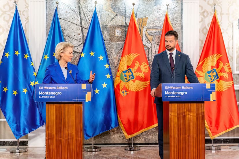 Konferencija za medije predsjednika Crne Gore Jakova Milatovića i predsjednice Evropske komisije Ursule fon fer Lajen