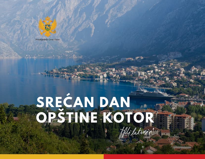 Predsjednik Milatović čestitao Dan opštine Kotor