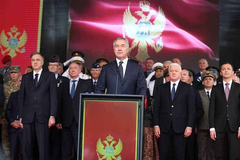 Predsjednik Đukanović na svečanoj proslavi povodom Dana Vojske na Cetinju