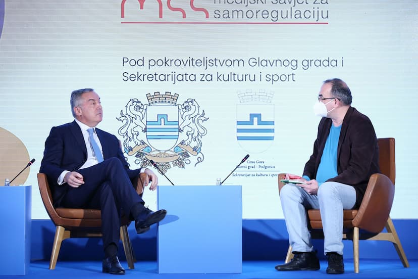 Predsjednik Crne Gore Milo Đukanović bio je gost V Podgoričkog novinarskog foruma