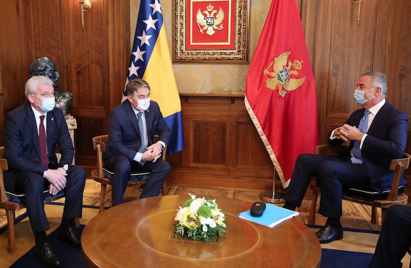 Sastanak predsjednika Đukanovića sa članovima Predsjedništva BiH