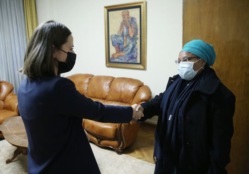 Savjetnica Predsjednika za vanjsku politiku Tamara Brajović primila je specijalnu savjetnicu UN za prevenciju genocida Alis Vairimu Nderitu i regionalnu direktorku za Evropu i Centralnu Aziju u Kancelariji UN za razvojnu koordinaciju Gvi-Jeop Son