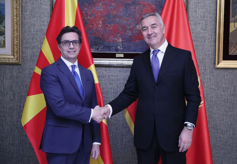 Predsjednik Đukanović priredio svečanu večeru u čast predsjednika Sjeverne Makedonije Steva Pendarovskog