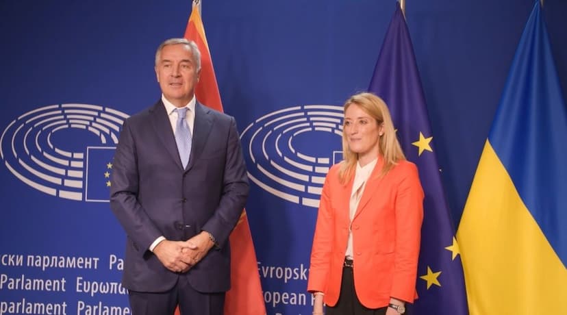 Predsjednik Đukanović sastao se danas u Briselu sa predsjednicom Evropskog parlamenta Robertom Metsolom