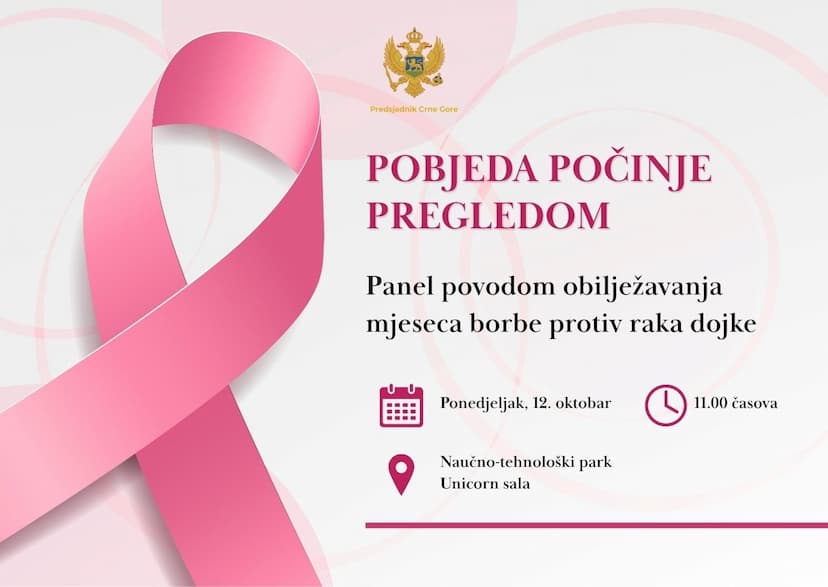 PANEL „POBJEDA POČINJE PREGLEDOM“ POVODOM MEDUNARODNOG MJESECA BORBE PROTIV RAKA DOJKE